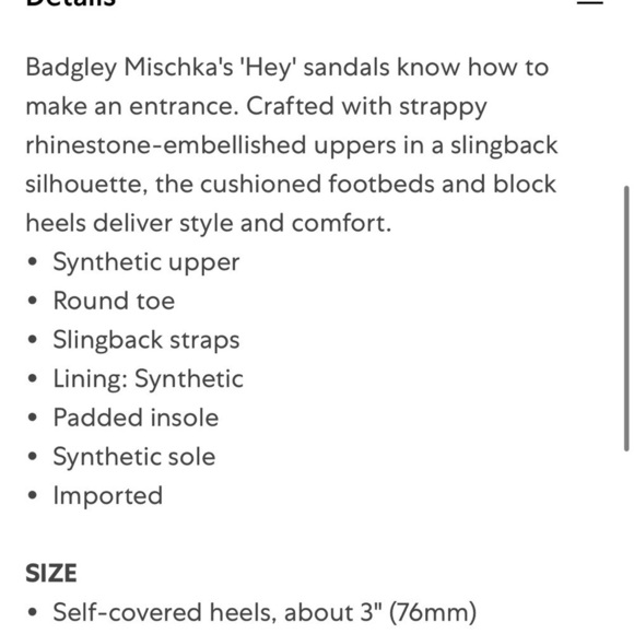 BADGLEY MISCHKA HEY BLOCK HEEL SLINGBACK SANDALS GOLD NEW 8 - Picture 10 of 10